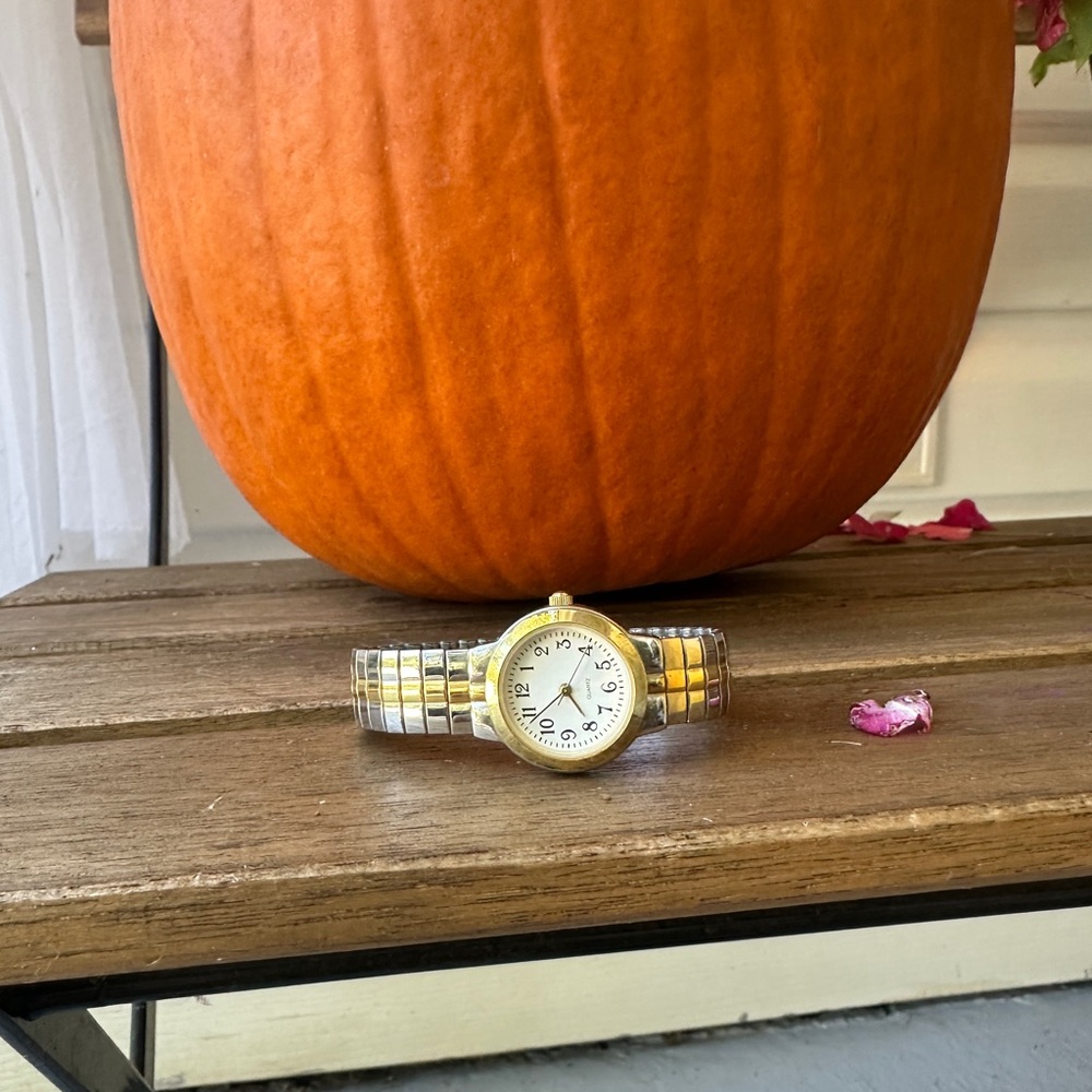 Gold and Silver Two-Tone Vintage Watch